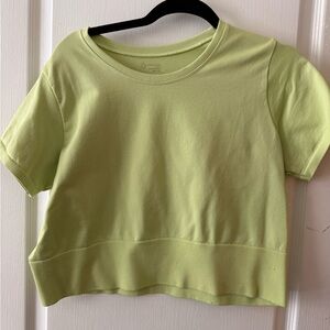 aerie Lime Green Short Sleeve Crewneck Tee